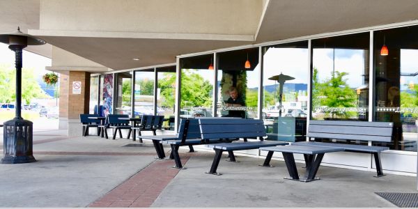 Wishbone Bayview Bench and Coffee Tables at Orchard Plaza in Kelowna BC